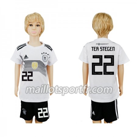 Maillot de Foot Allemagne Ter Stegen 22 Enfant Domicile Coupe du monde 2018